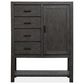 Nicolette Home Plum Creek 4 Drawer Chest with Door in Ravenwood Black, , large