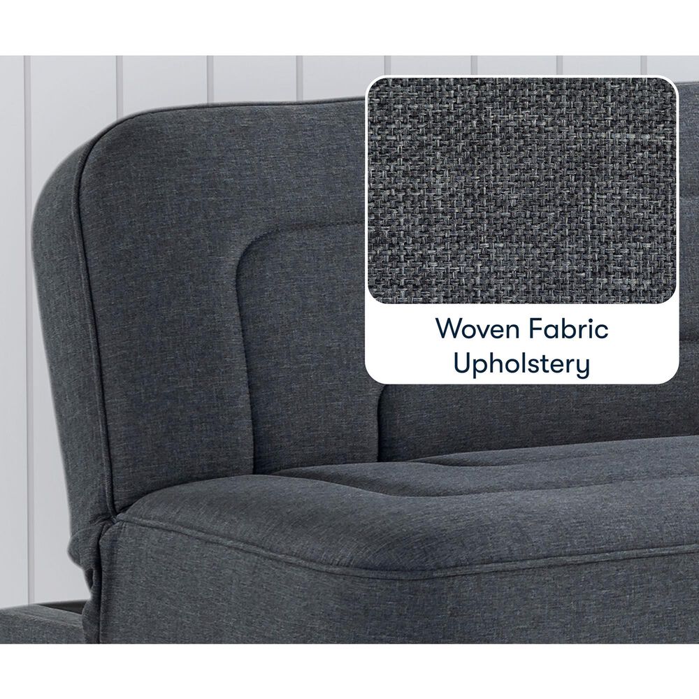 Lifestyle Solutions Frankie Convertible Sofa in Charcoal, , large