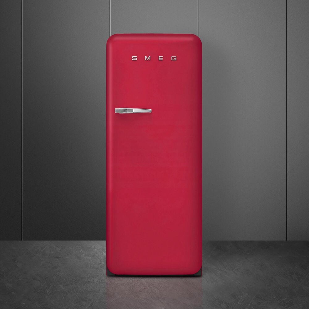 SMEG 9.53 Cu. Ft. Freestanding Compact Refrigerator with Right Handle in Ruby Red, , large