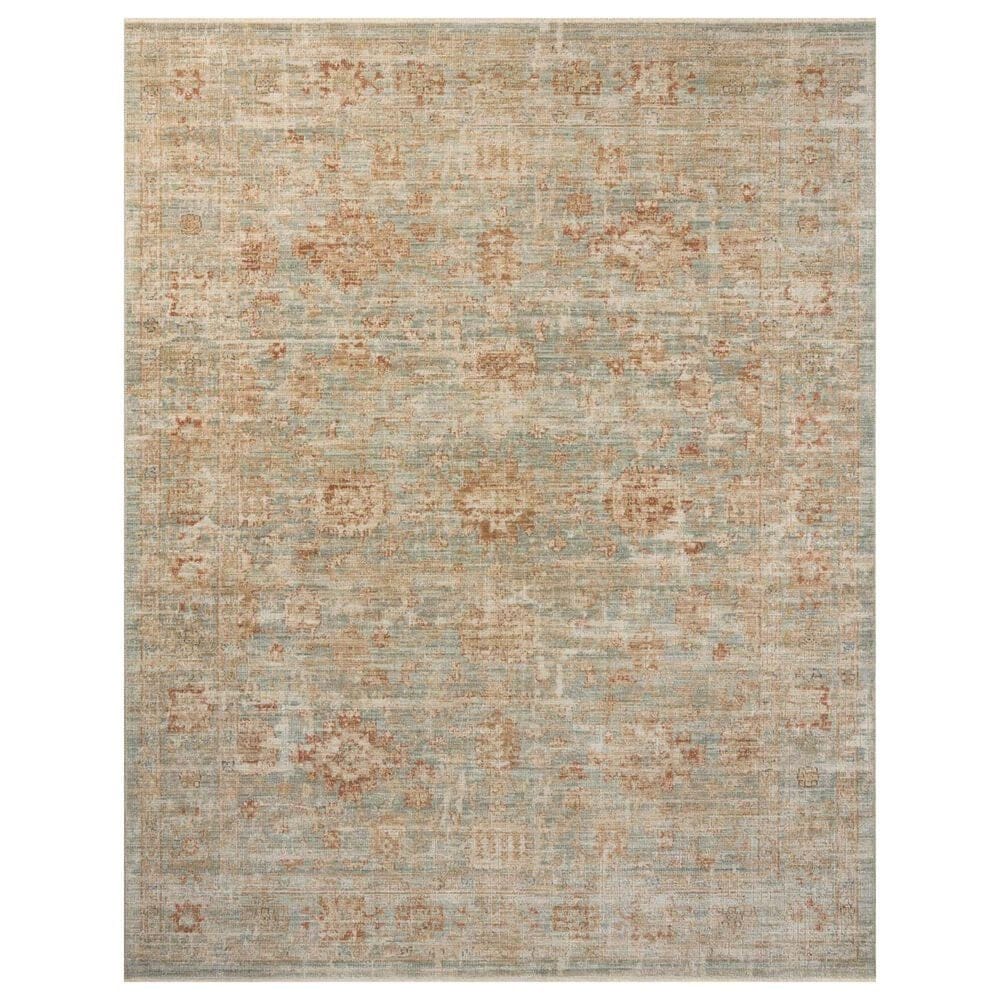 Loloi Heritage 6" x 9" Aqua and Terracotta Area Rug, , large