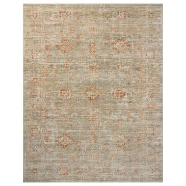 Loloi Heritage 6" x 9" Aqua and Terracotta Area Rug, , large