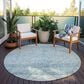 Dalyn Rug Company Portico PO1 Teal 8" Round Area Rug, , large