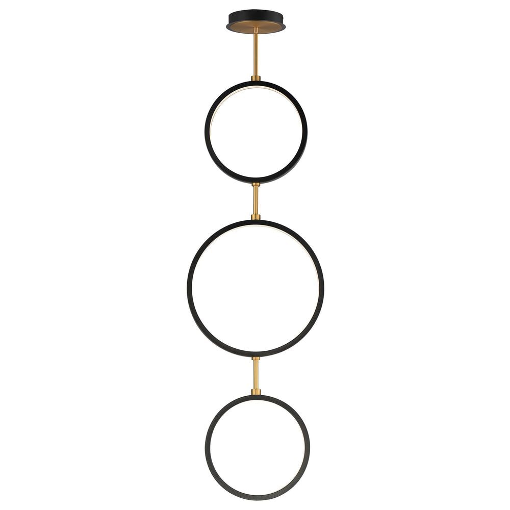 Maxim Lighting Hoopla 3-Light LED Pendant in Black and Gold, , large