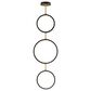 Maxim Lighting Hoopla 3-Light LED Pendant in Black and Gold, , large