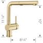 Blanco Linus 1.5 GPM Pull-Out Kitchen Faucet in Satin Gold, , large