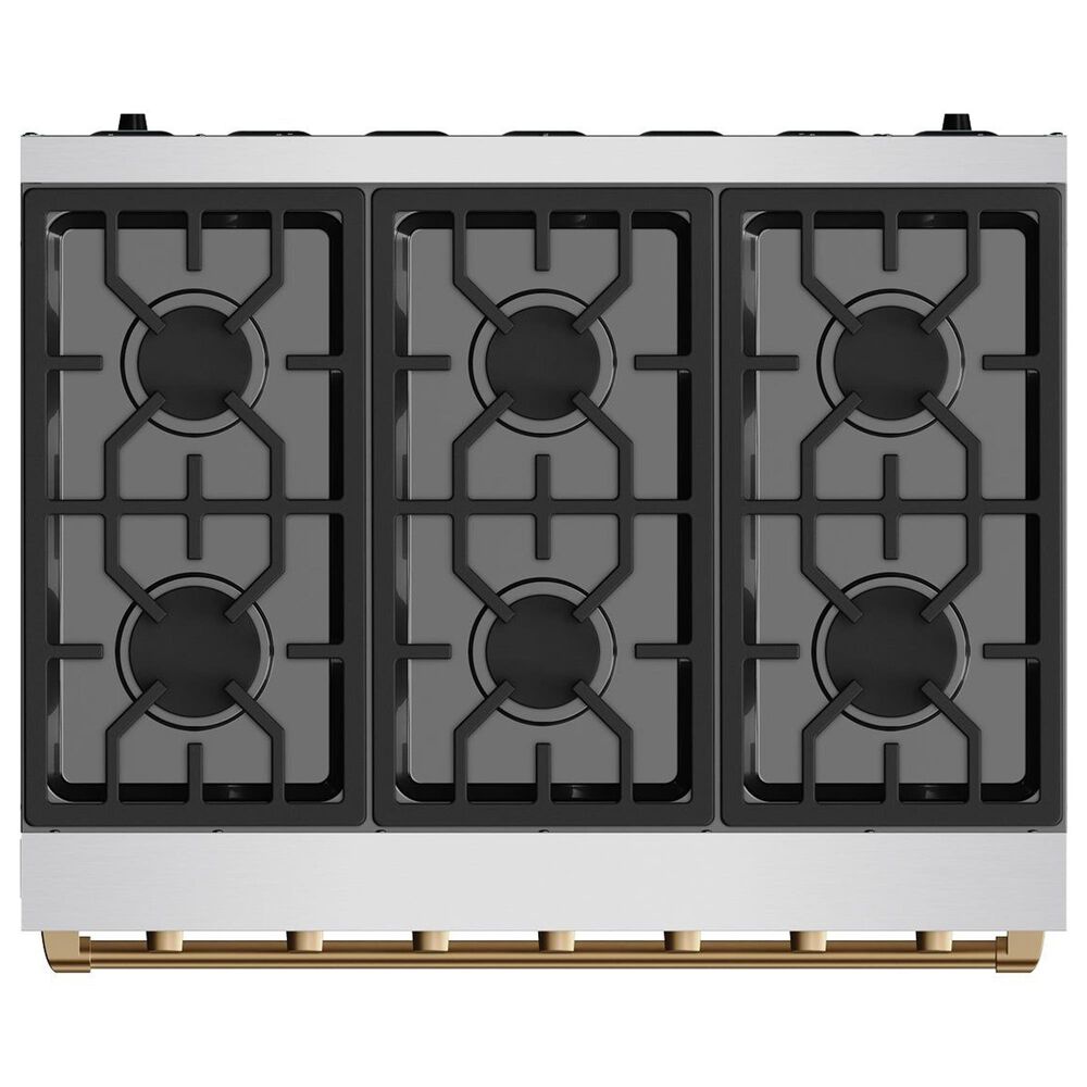 Thor Kitchen Gordon Ramsay 6 Cu. Ft. Professional Gas Range with Bronze Handle Kit in Stainless Steel, , large