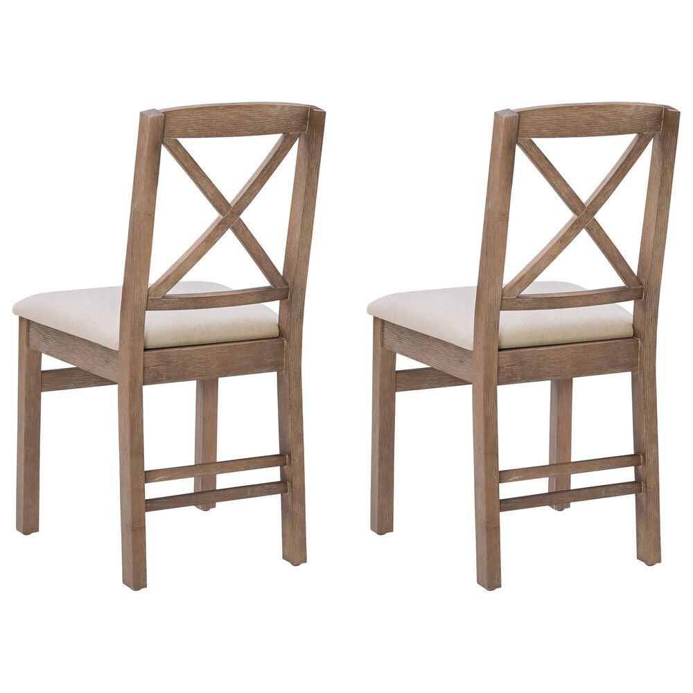 Linon Home Decor Triena X-Back Side Chair in Grey Wash (Set of 2), , large