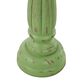 Maple and Jade Turned Pillar Decorative Candle Holder in Distressed Green and Brown (Set of 3), , large