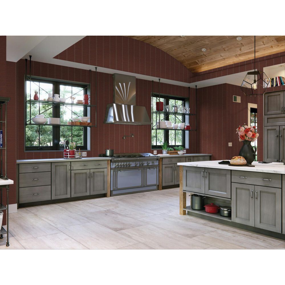 Dal-Tile Artefino Vintage Saffron 2&quot; Floret on 12&quot; x 12&quot; Porcelain Mosaic Sheet, , large