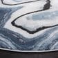 Safavieh Craft 4" Round Blue and Grey Area Rug, , large