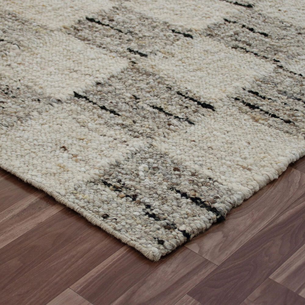 L&amp;R Resources Kingston Geometric 5&#39; x 7&#39;9&quot; White and Black Area Rug, , large