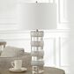 Uttermost Band Together Table Lamp in White Crystal and Brushed Nickel, , large