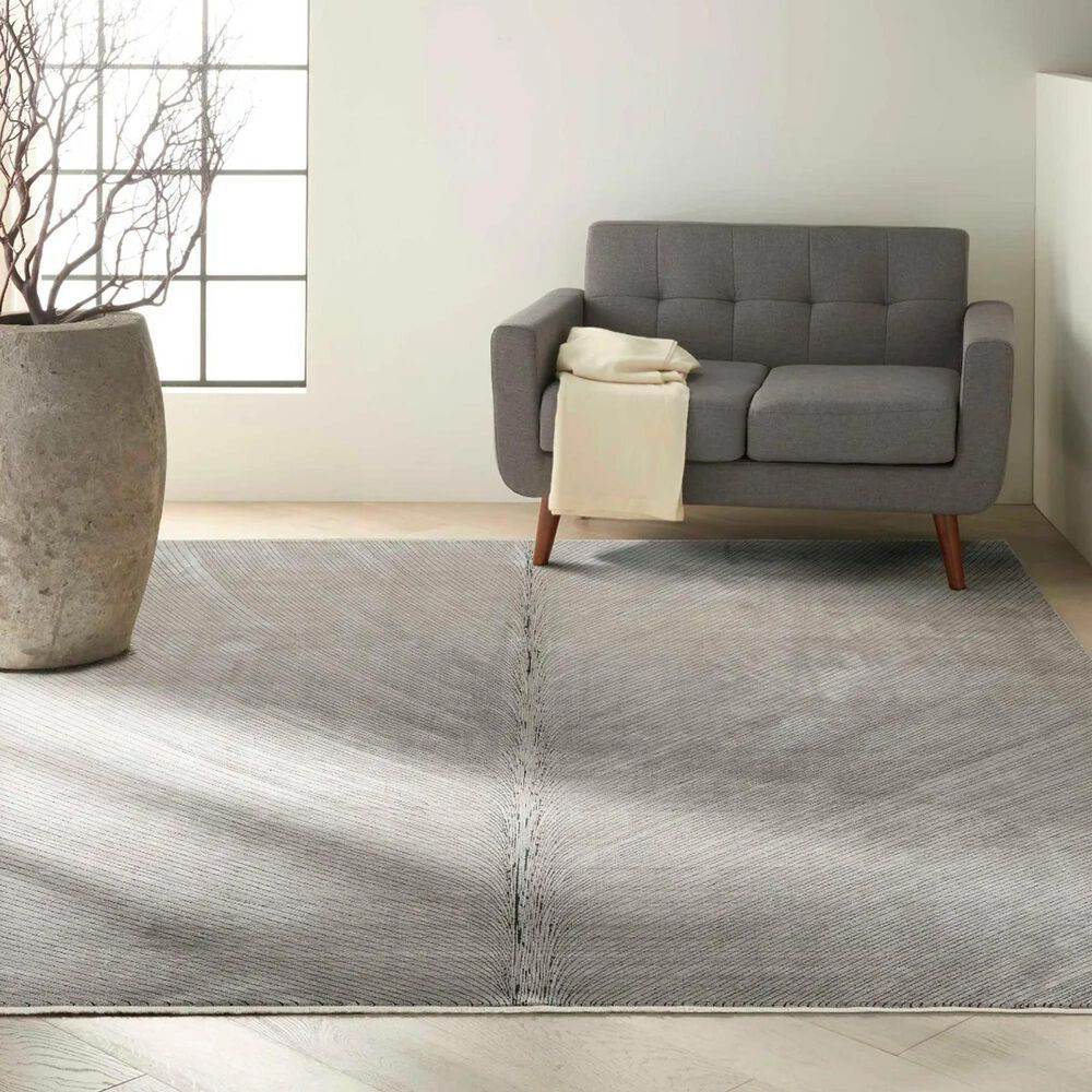 Nourison Balian 5&#39;3&quot; x 7&#39;3&quot; Silver and Grey Area Rug, , large