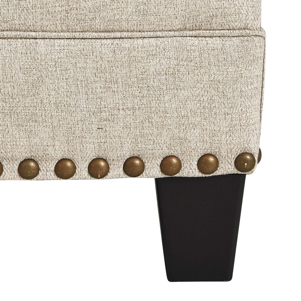Ashley Claredon Ottoman in Linen, , large