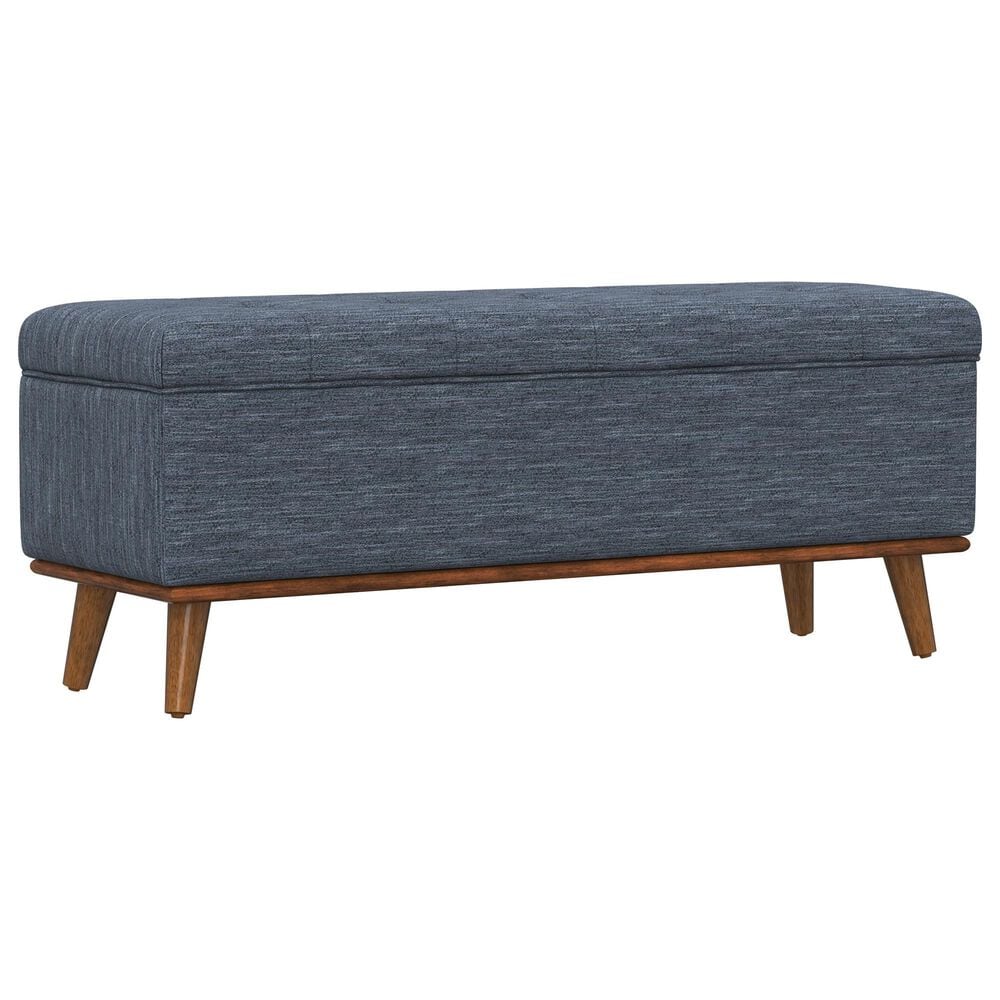 Emerald Home Furnishings Rory Storage Bench in Dark Walnut, , large
