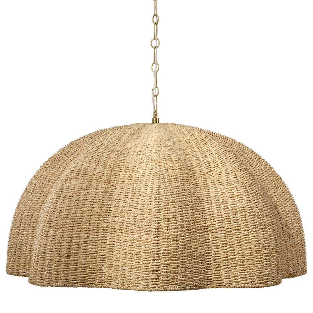 Jamie Young Direct Ship Norbury 1-Light Large Palm Leaf Pendant in Natural, , large