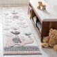 Safavieh Carousel CRK127 2" x 8" Pink and Ivory Kids Runner, , large