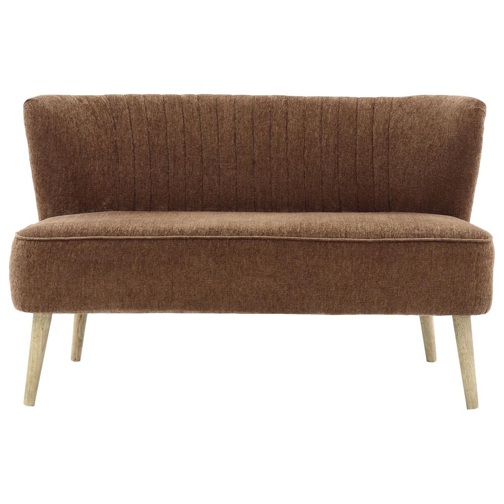 Signature Design by Ashley Collbury Stationary Accent Settee in Cognac Brown, , large