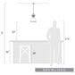Golden Lighting Duncan Small Pendant in White with Rod in Matte Black, , large