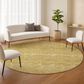 Dalyn Rug Company Soft Essentials Solid Gold 8" Round Indoor/Outdoor Area Rug, , large