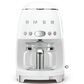 Smeg 47.34 Oz Drip Coffee Maker in White and Polished Chrome, , large