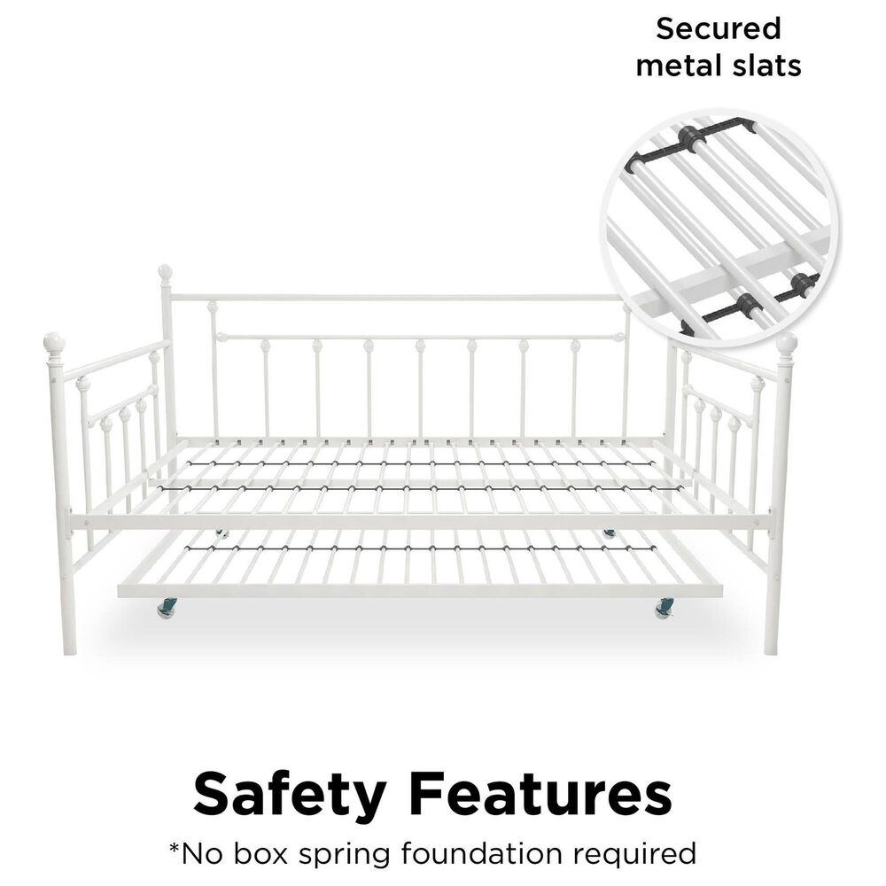 DHP Mia Full Daybed with Trundle in White, , large
