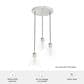 Hunter Van Nuys 3-Light Round Cluster in Brushed Nickel, , large