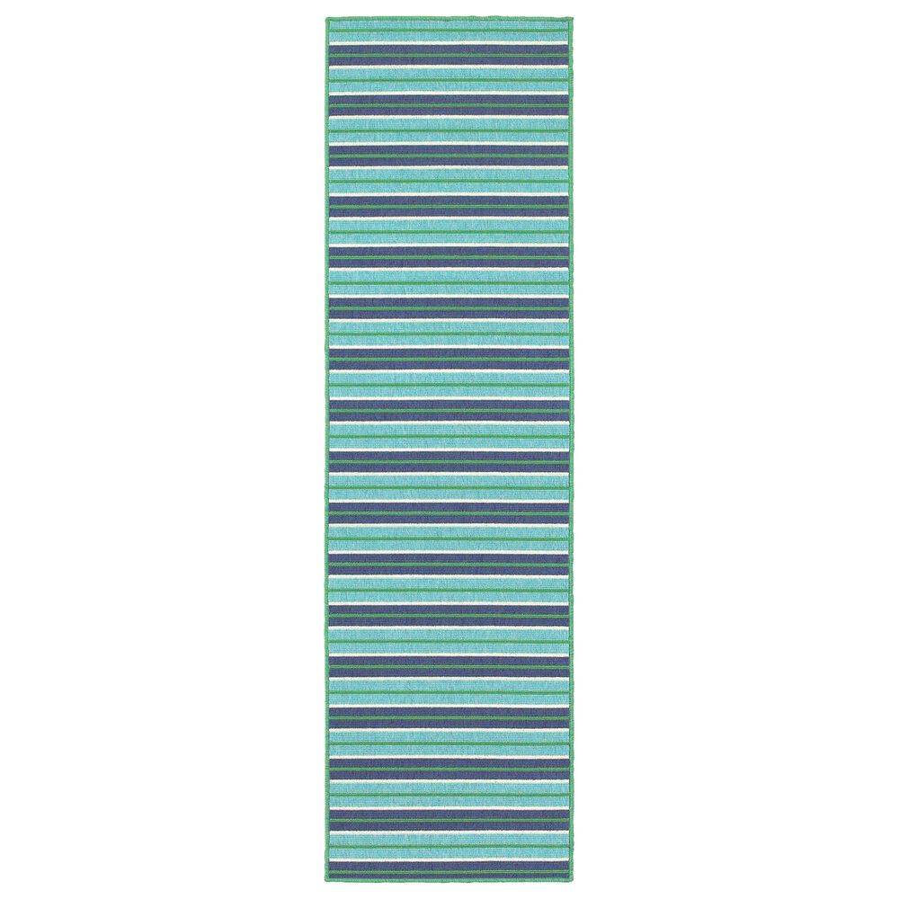 Oriental Weavers Meridian 9652F 2&#39;3&quot; x 7&#39;6&quot; Blue Runner, , large