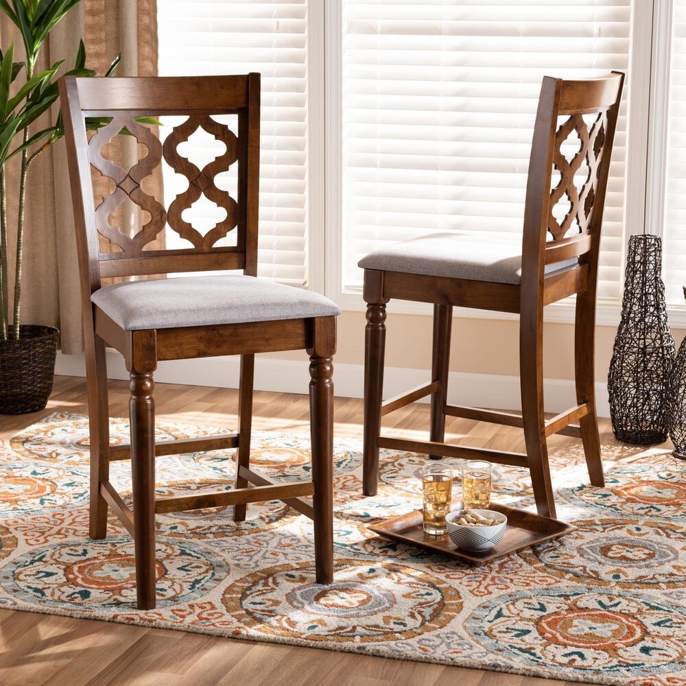 Baxton Studio Ramiro Counter Stool in Walnut Brown (Set of 2), , large