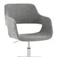 LumiSource Margarite Swivel Task Chair with Grey Fabric Cushion in Chrome, , large