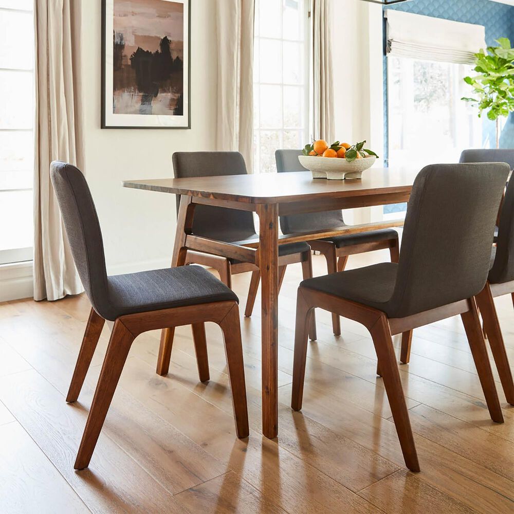 Lh Imports Remix Rectangular Dining Table in Estelle Brown - Table Only, , large