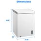 Midea 5.1 Cu. Ft. Garage-Ready Convertible Chest Freezer in White, , large