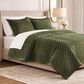 Hampton Park Charleston Queen Velvet Coverlet Set in Green, , large