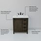 Lexora Home Marsyas 30" Single Bathroom Vanity in Rustic Brown with White Quartz Top and Rectangular Sink, , large