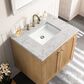 James Martin Vanities Laurent 30" Single Bathroom Vanity in Light Natural Oak with 3 cm Eternal Jasmine Pearl Quartz Top and Rectangular Sink, , large