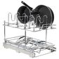 Household Essentials Glidez 2-Tier Multipurpose Pull Out/Slide Out Basket Storage Organizer in Chrome, , large