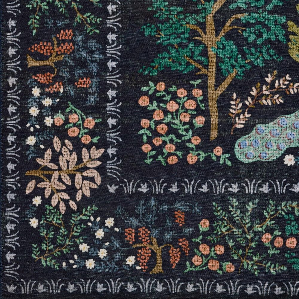 Loloi Canopy Peacock Forest Charcoal 2&#39;3&quot; x 5&#39; Runner, , large