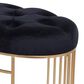 Maple and Jade 24" Velvet Bench in Black, , large
