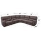 Oxford Furniture 6-Piece Power Reclining Sectional with Power Headrests in Tan, , large