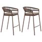Zuo Modern Skye Patio Barstool in Brown (Set of 2), , large