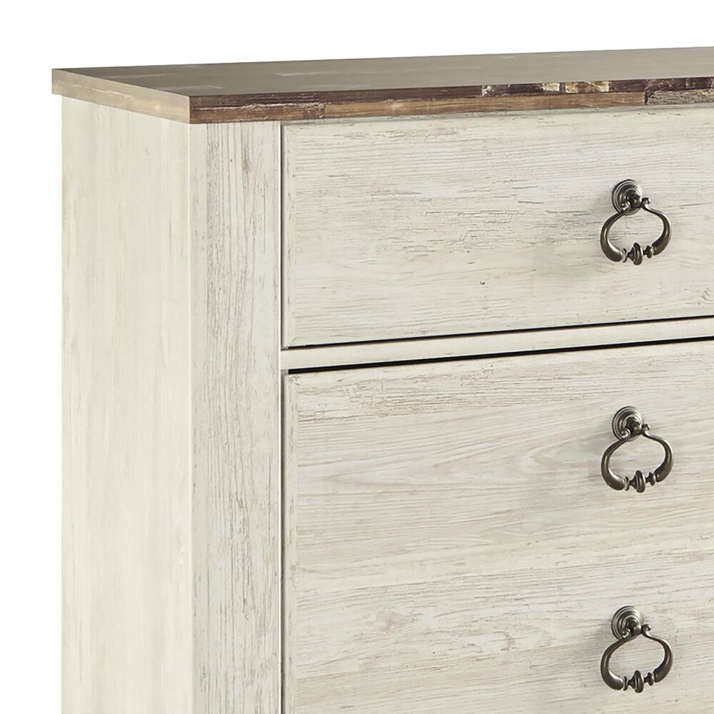 Signature Design by Ashley Willowton 3-Piece Queen Bedroom Set in Whitewash, , large