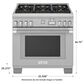 Thermador 36" Pro Grand Gas Range with 6 Burners in Stainless Steel, , large