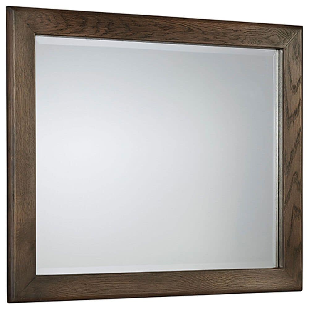 Viceray Collections Crafted Oak Landscape Mirror in Aged Grey, , large