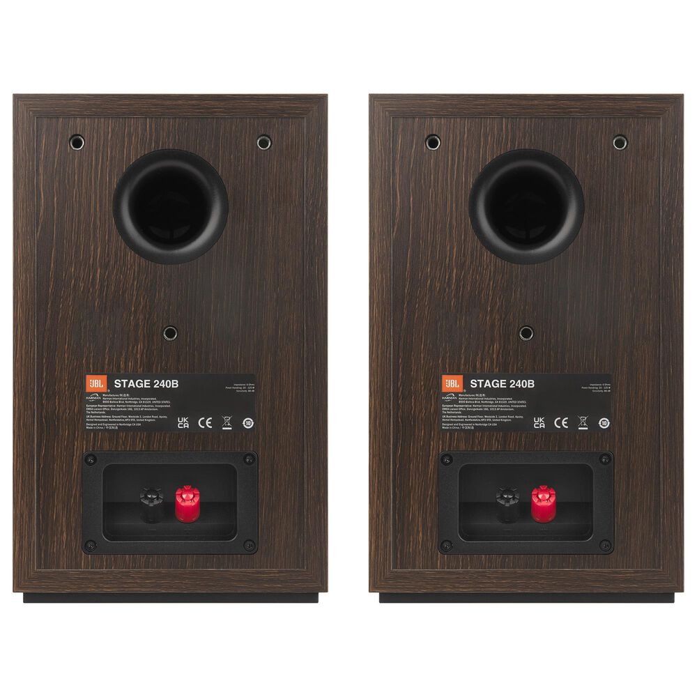 JBL Stage 2 4.5&quot; 2-Way Bookshelf Loudspeaker in Espresso &#40;Set of 2&#41;, , large