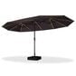 HOMLUX 15"  Outdoor Double-Sided Market Umbrella with Base in Grey, , large