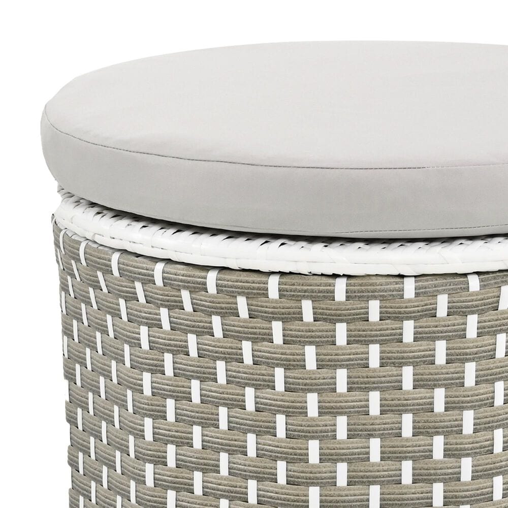 HOMLUX Patio Furniture Round Outdoor Sectional Sofa Set in Grey, , large