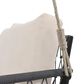 HOMLUX Patio Woven Rope Swing Sofa with Black Steel in Beige, , large