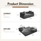 HOMLUX 80" Convertible Modular Sofa Bed in Grey, , large