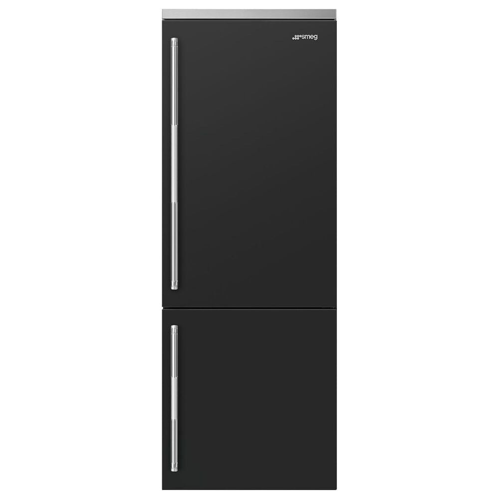 SMEG 16.28 Cu. Ft. Freestanding Bottom Freezer Refrigerator in Matte Black, , large