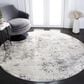 Safavieh Aston 6"7" Round Ivory and Grey Area Rug, , large